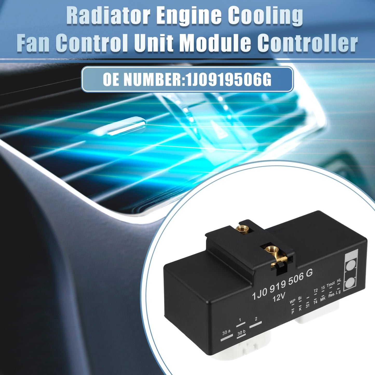 Radiator Fan Control Module for Volkswagen Golf (1999) No. 1J0919506G