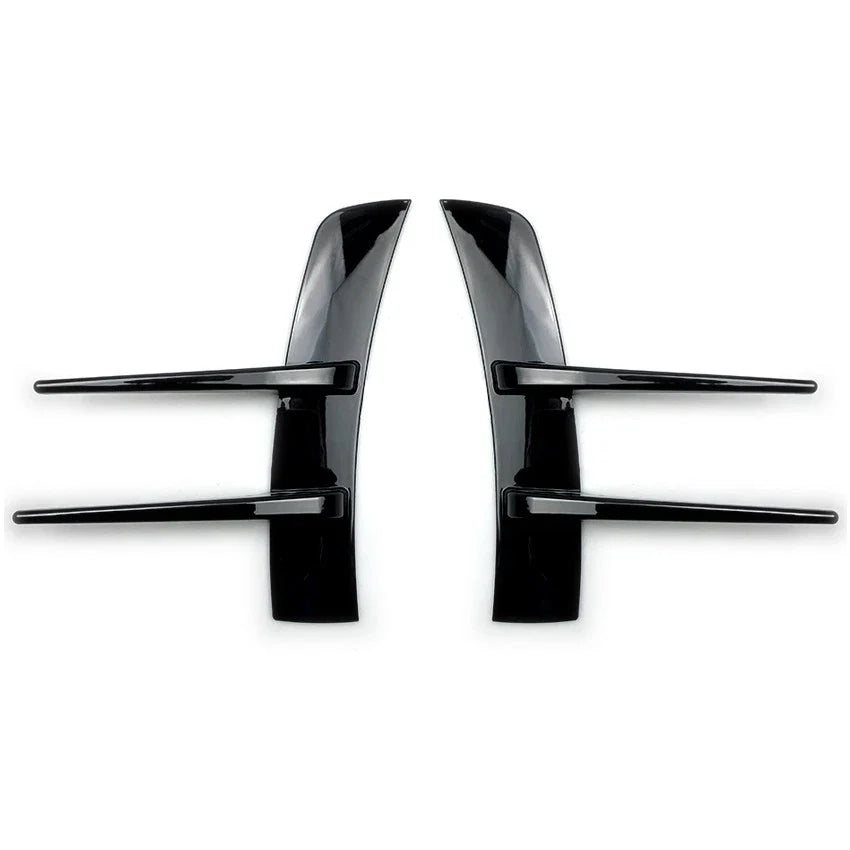 Black Front Bumper Spoiler Side Air Intake Cover for Benz A-Class (2018–2023)