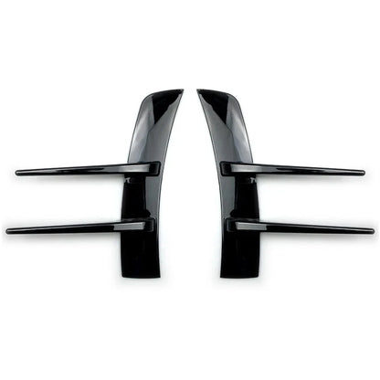 Black Front Bumper Spoiler Side Air Intake Cover for Benz A-Class (2018–2023)