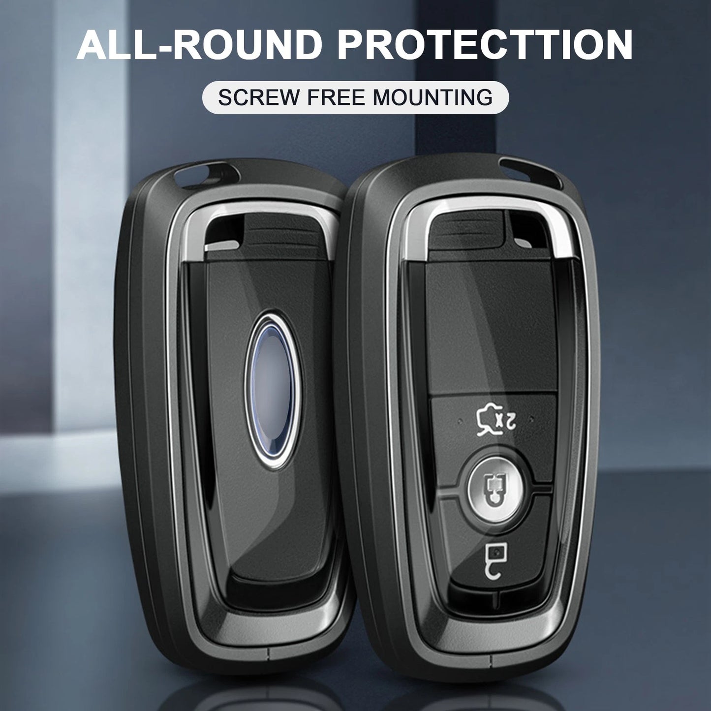 Aluminum Alloy TPU Key Case Cover for Ford