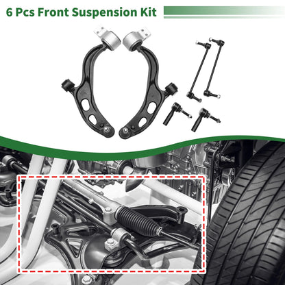 Set of 6 Front Lower Control Arms for Ford Flex (2010–2012) No.MS401121/MS401122