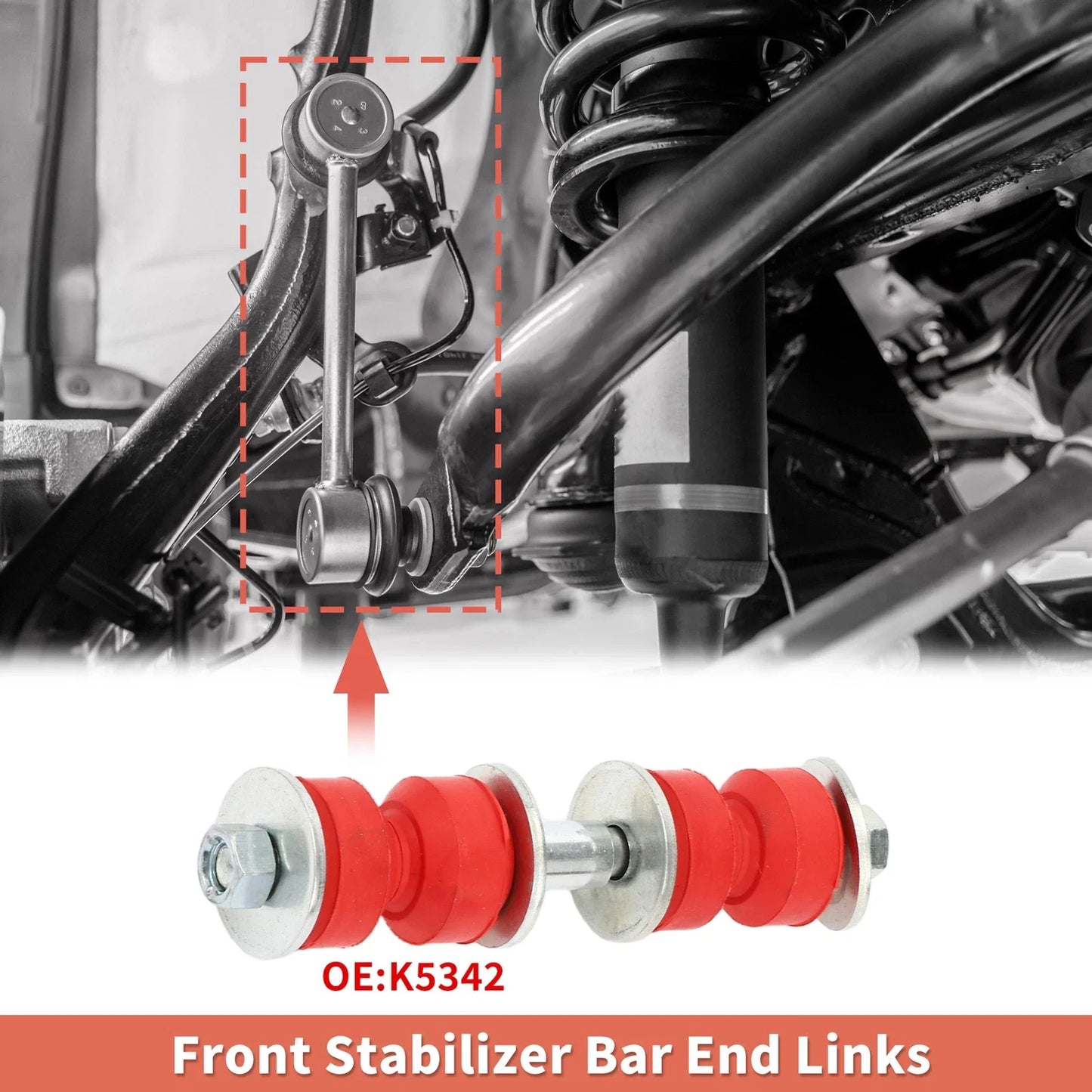 2 x Front Sway Bar Link Stabilizer Kit for Chevrolet Impala (2000-2013)