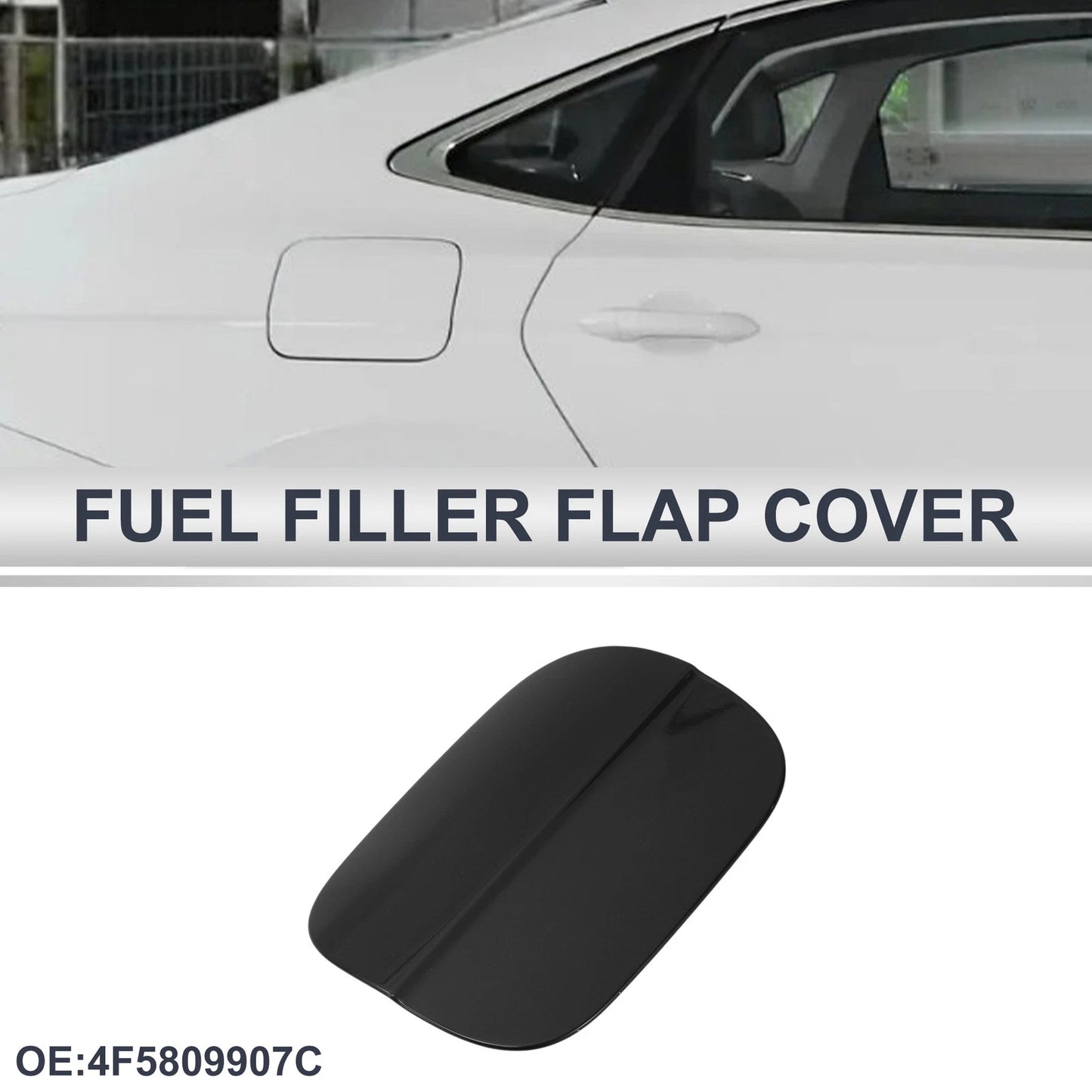 Fuel Tank Door Cap for Audi A6 (2006–2011) No. 4F5809907C, Black