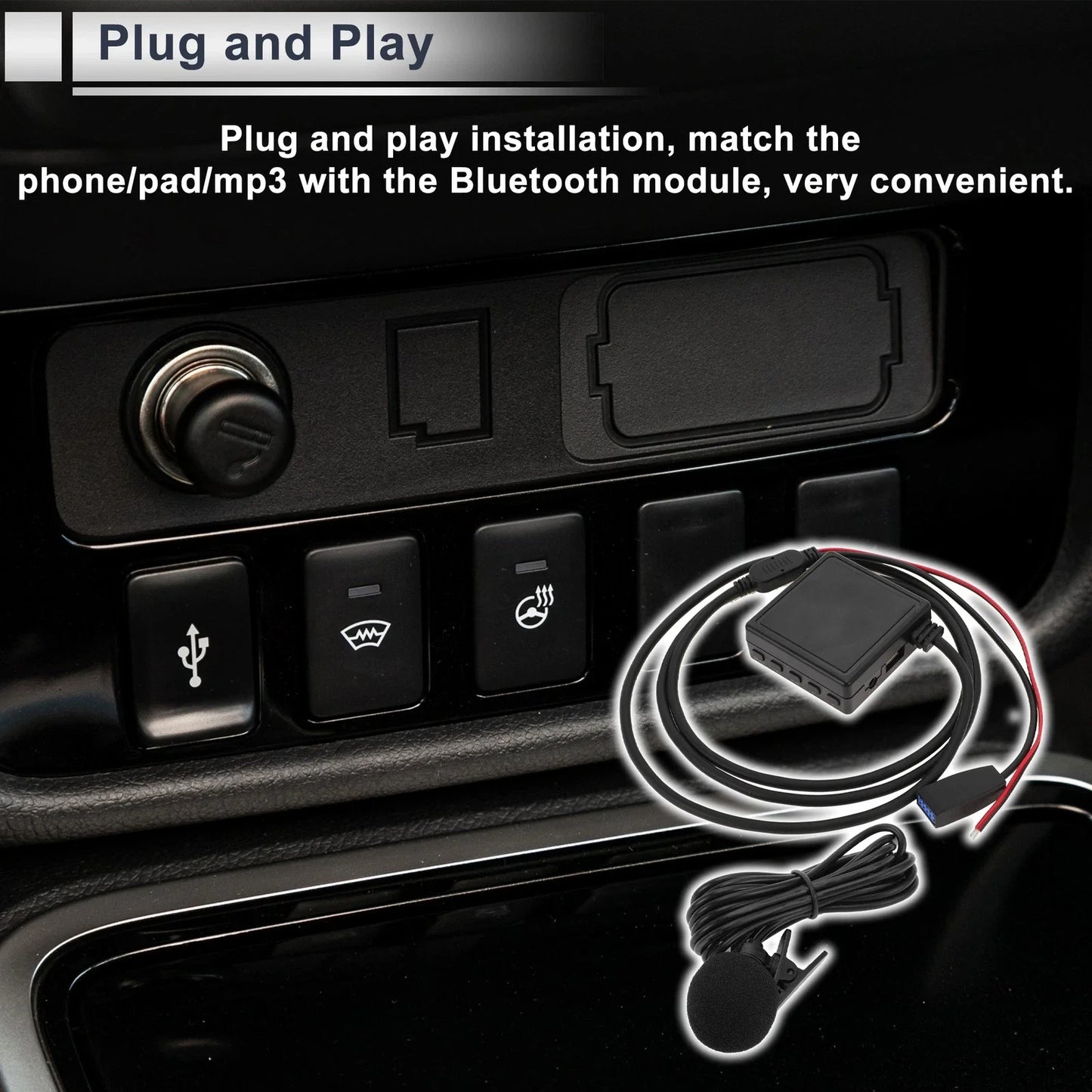 Stereo Radio Harness for BMW E39 E46 E53 Microphone Handsfree Car