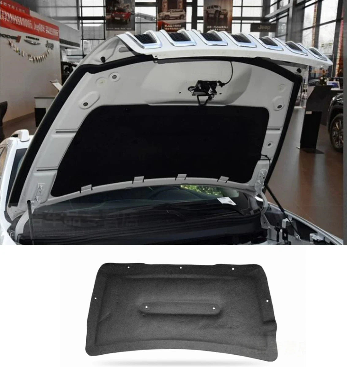 Grille Engine Cover Insulation Pad Heat Shield for Jeep Cherokee (2014–2018)