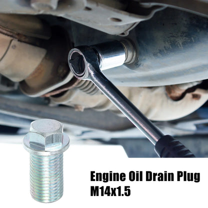 M14x1.5 Engine Oil Drain Plug Screws w/ Seal Rings for Dodge