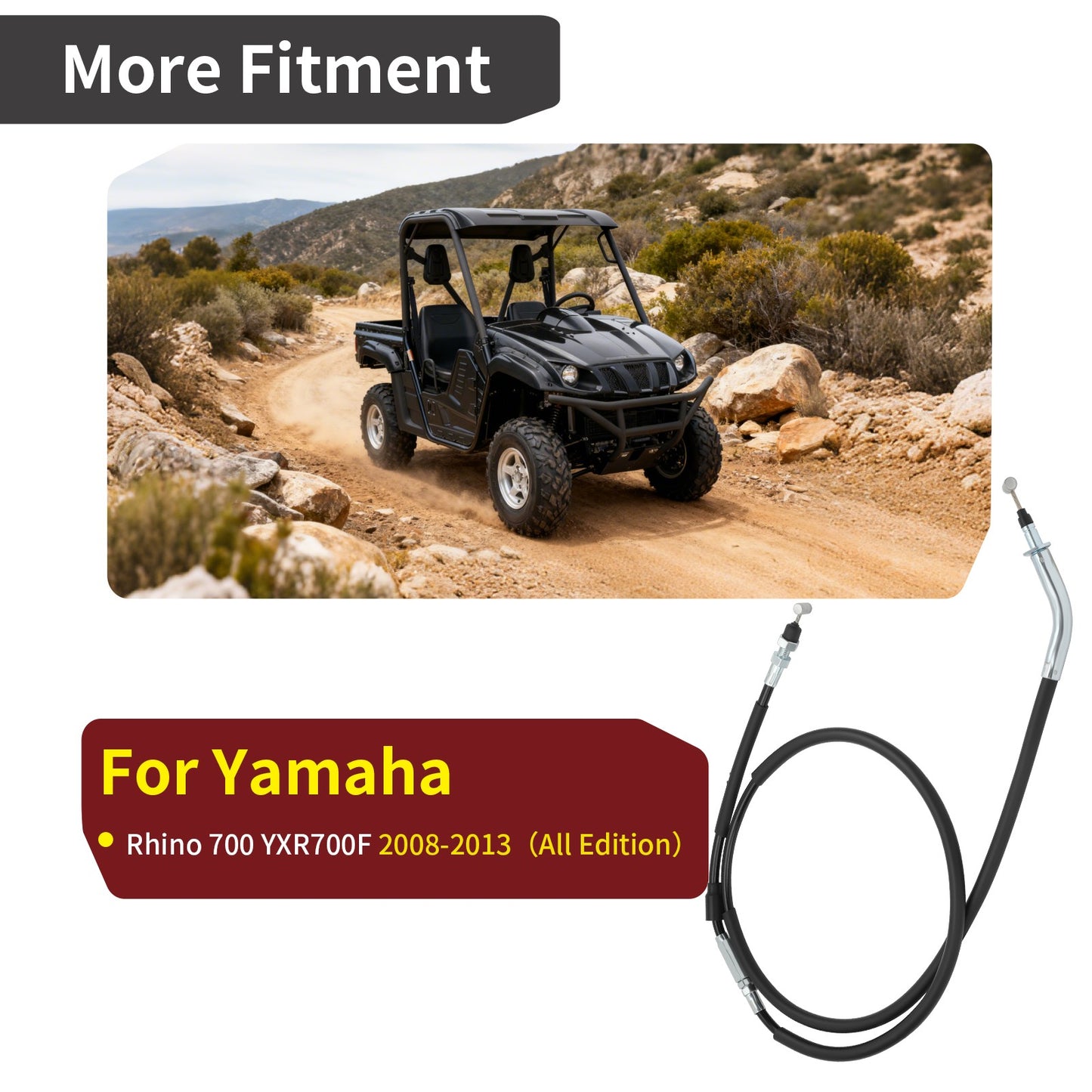Park Brake Cable for Yamaha Rhino 700 (2008–2013) UTV
