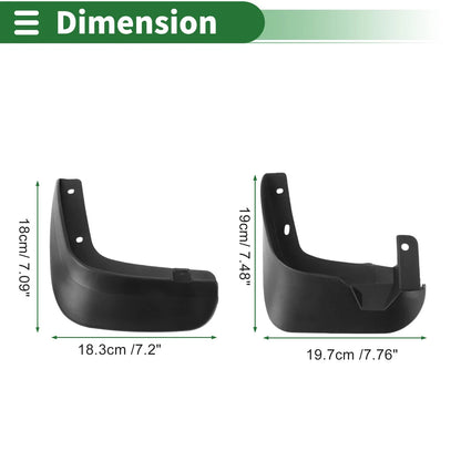 Mud Flaps Splash Guards for Chevrolet Lova (2006-2015) with Mount Accessories