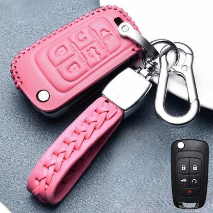 Leather Car Remote Key Case Cover for Buick Lacrosse Regal Encore Verano