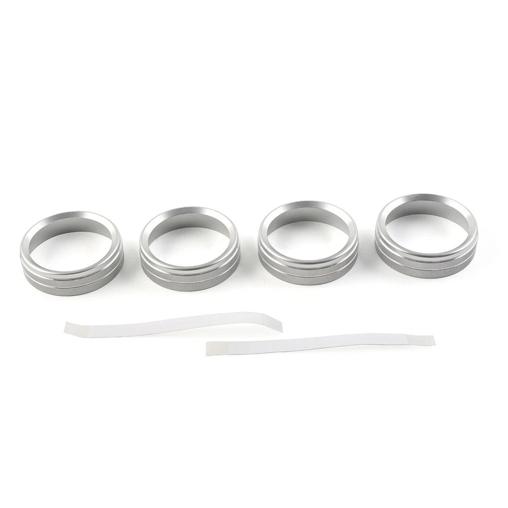 Air Conditioner Switch Button Ring Knob Trim for Ford F150 XLT (2015–2020) Silver