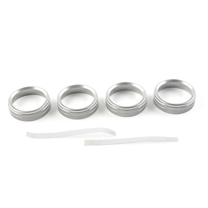 Air Conditioner Switch Button Ring Knob Trim for Ford F150 XLT (2015–2020) Silver