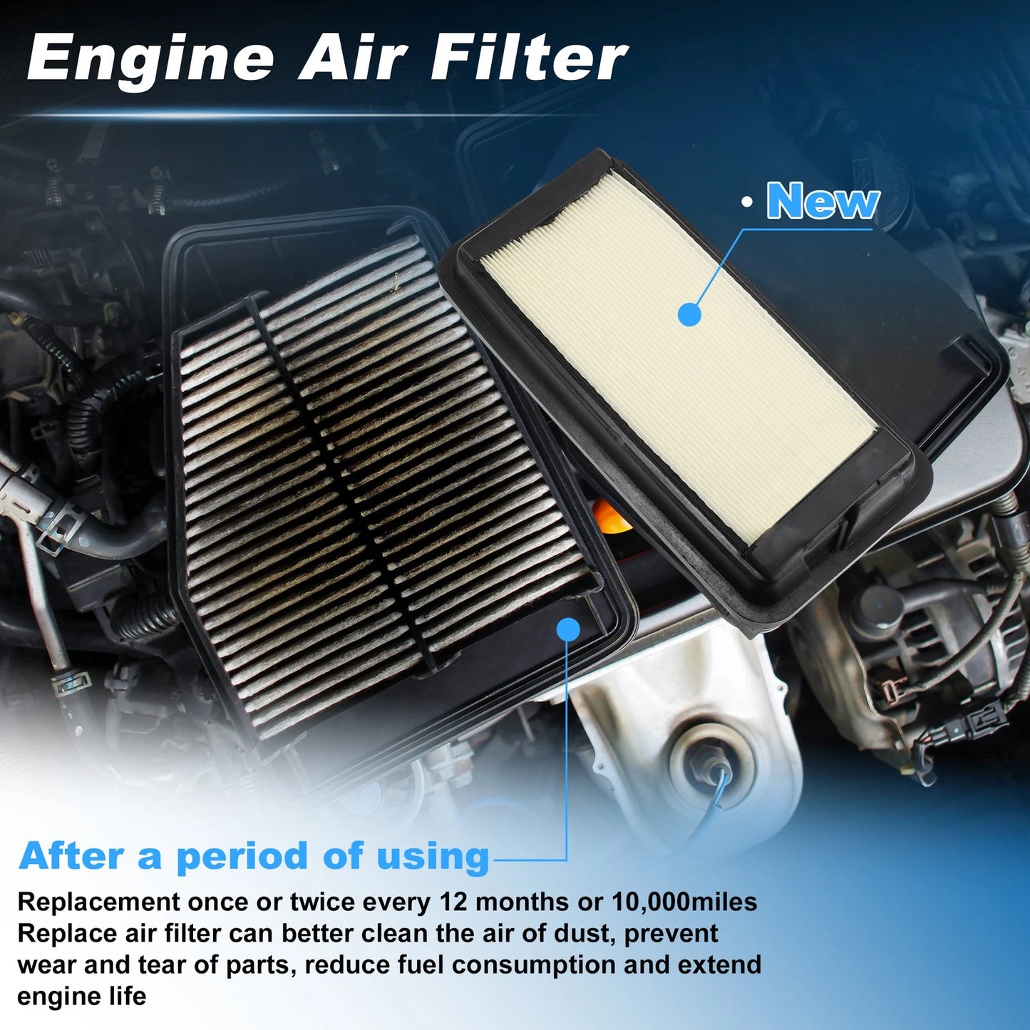 Engine Air Filter for Chevy Silverado 4500 5500 6500 CV 6.6L Diesel (2019–2025)