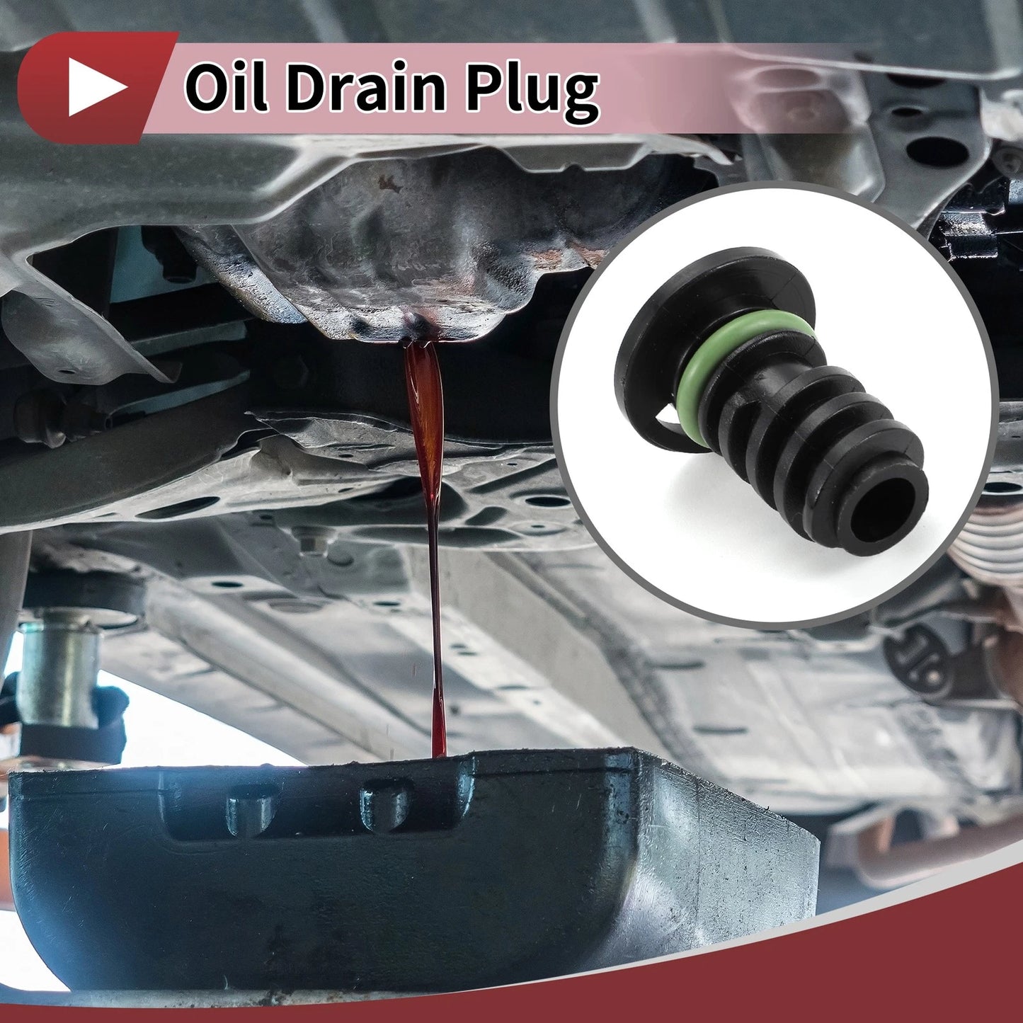 Set of 1 Rubber Oil Drain Plug for Mercedes C63 AMG (2016–2018) No.A0029902017