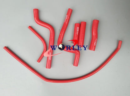Set of 7 Silicone Radiator Hoses for Honda CR500R (1989–1994) Red
