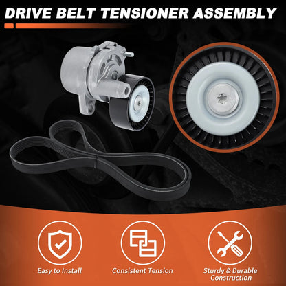 Drive Belt Tensioner Kit 90K-39358 for Nissan Altima Rogue (2013–2018)