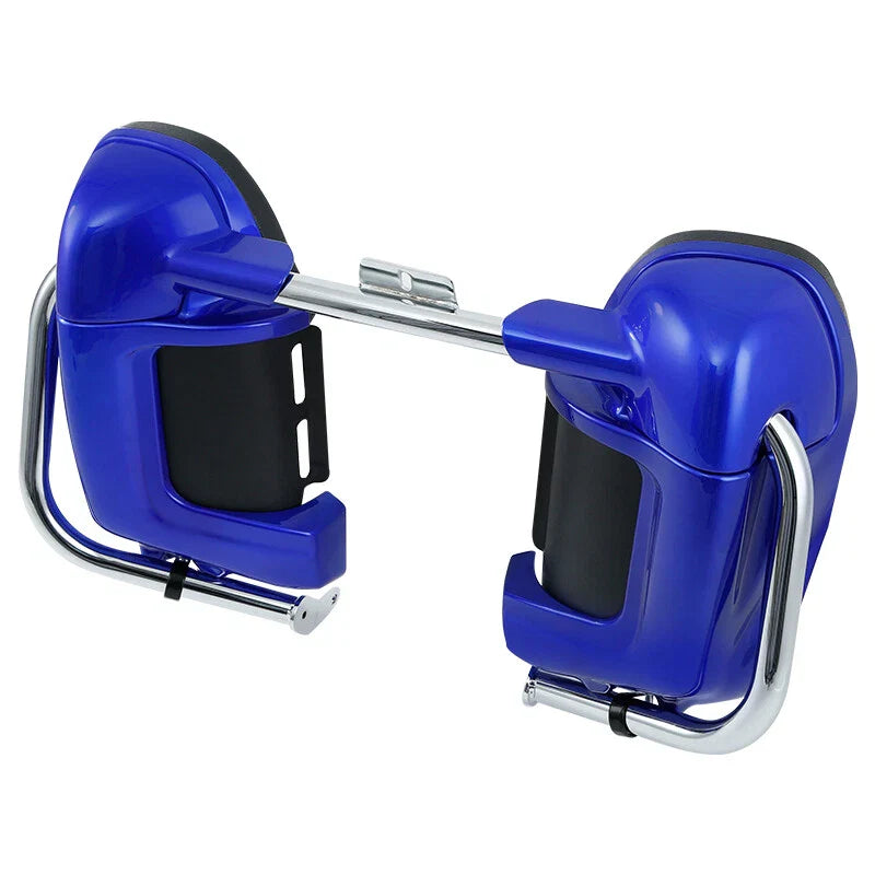 Lower Vented Blue Fairings & Engine Guard Bar for Harley Touring (1997-2008)