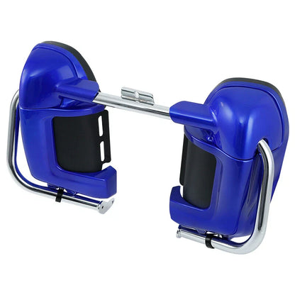 Lower Vented Blue Fairings & Engine Guard Bar for Harley Touring (1997-2008)