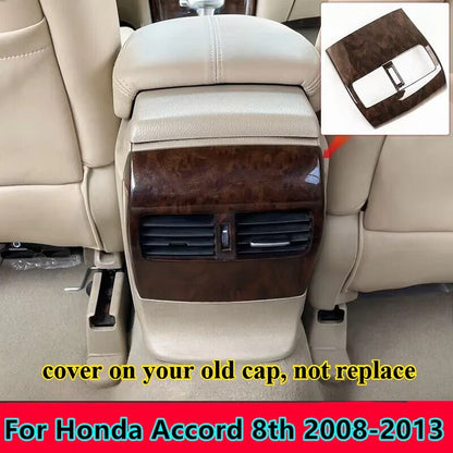 Wood Grain Rear Air Outlet Vent Cover Trim Decor for Honda Accord (2008–2013)