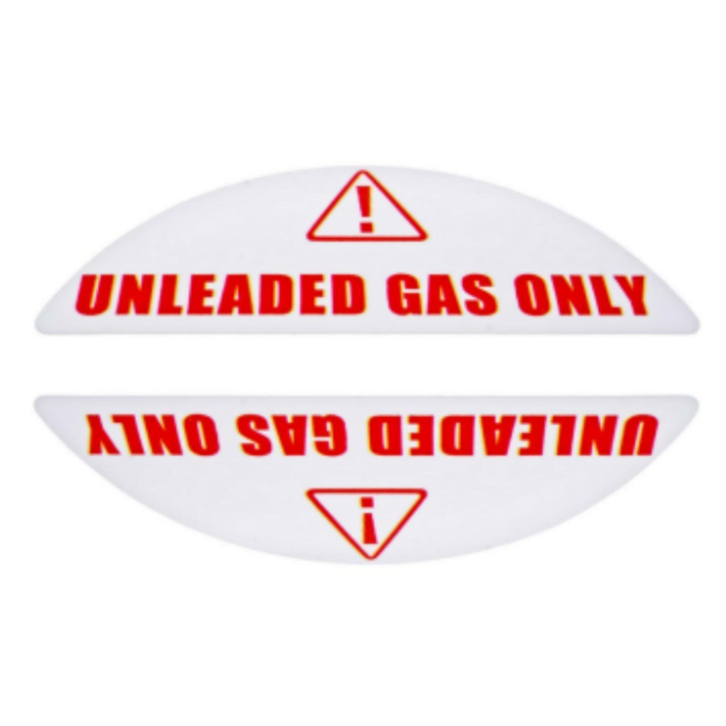 Unleaded Gas Only Fuel Cap Stickers for Cars (Weatherproof, Round)