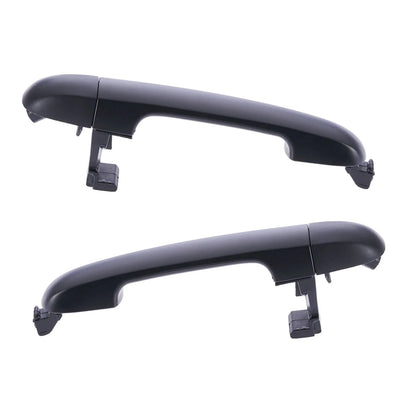 Door Handle Outer Set of 2 Black Rear Left & Right for Hyundai i30 (2007–2012)