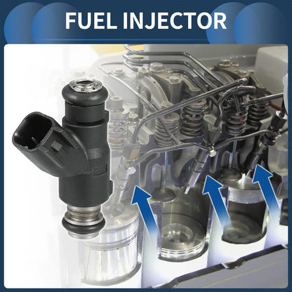 Fuel Injector for Chevrolet Impala LS LT 3.5L 2007-2010 - 1 x Black