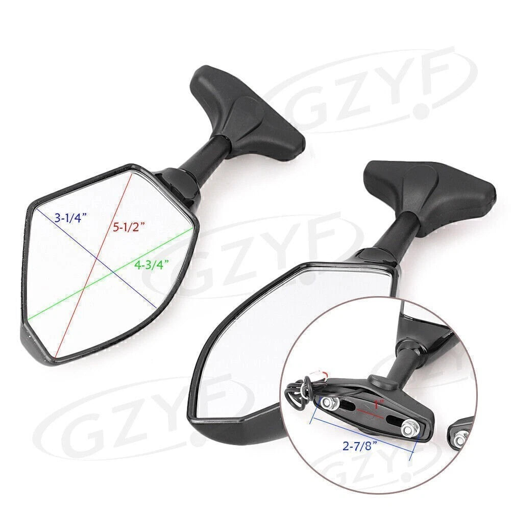 LED Rearview Side Mirrors for Kawasaki EX400 Ninja 400R (2014–2017)