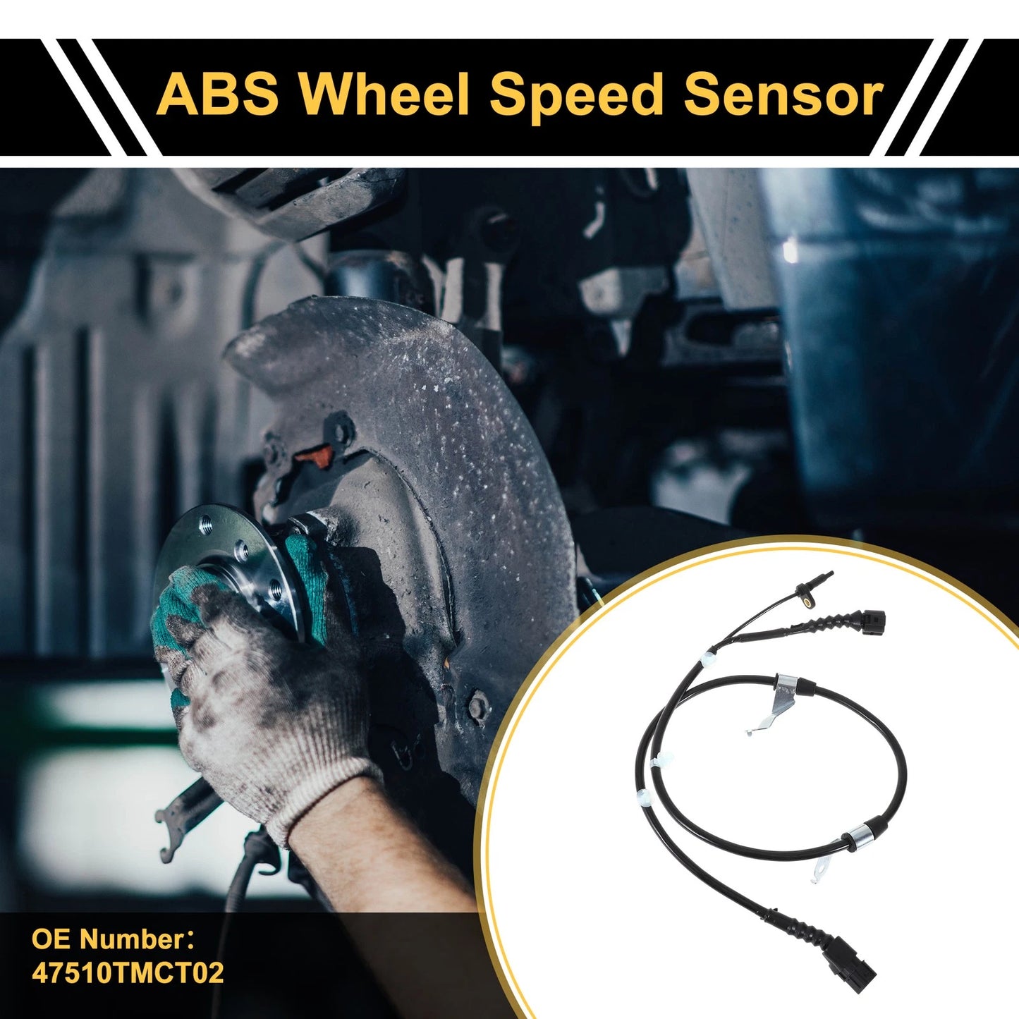ABS Wheel Speed Sensor No. 47510TMCT02 for Honda CR-V (2017–2023) Rear Right