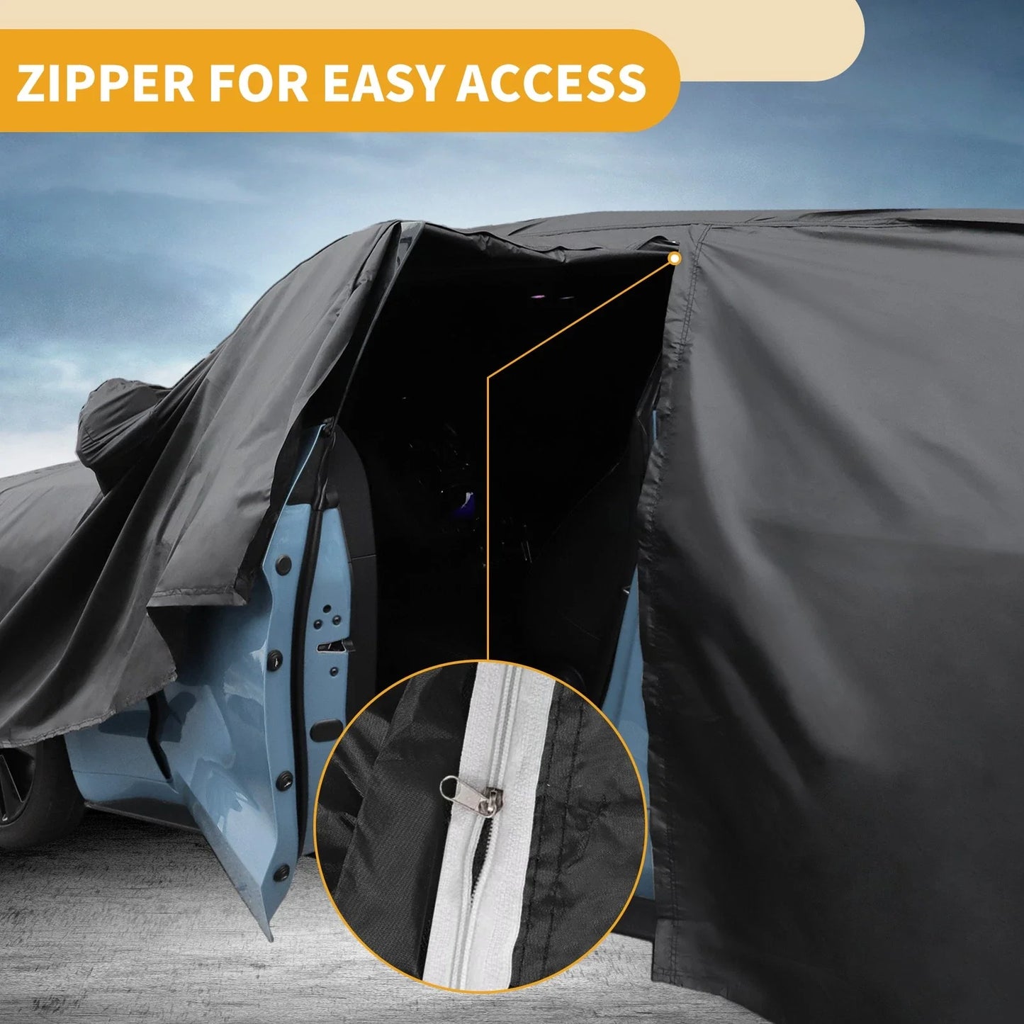 Waterproof All Weather Car Cover for Hyundai Ioniq 5 Black 190T-PU (2021-2023)