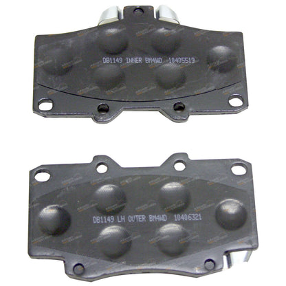 Set of 4 Front Disc Brake Pads for Toyota Landcruiser HZJ70 HZJ75 (1990–1999)