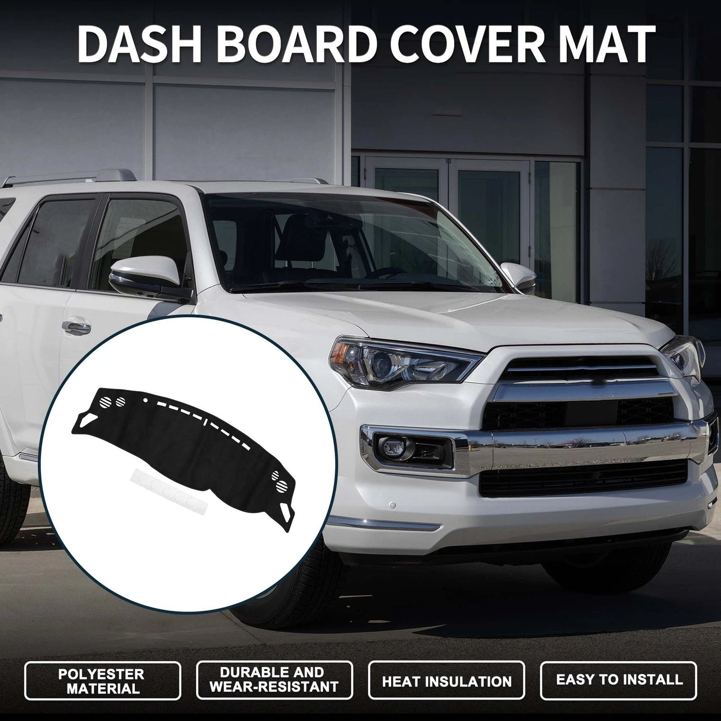 Dashboard Cover Mat for Toyota 86 (ZN6) (2012) Sun Protector Black