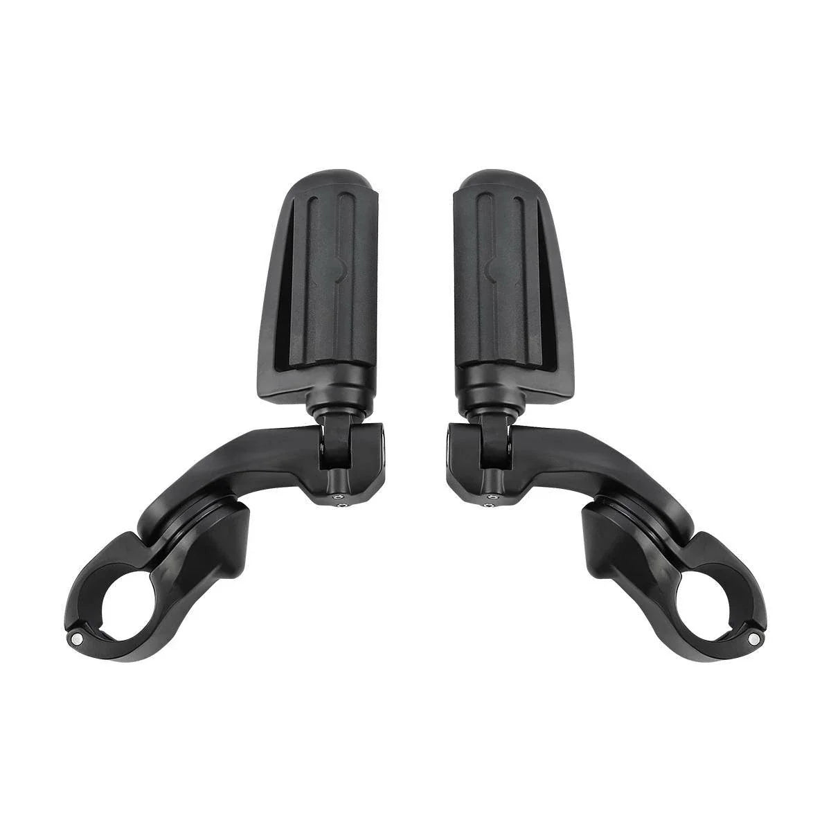 Matte Black 32mm Short Angled Highway Bar Engine Guard Pegs Mounts Footpegs