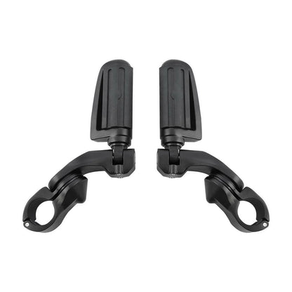 Matte Black 32mm Short Angled Highway Bar Engine Guard Pegs Mounts Footpegs