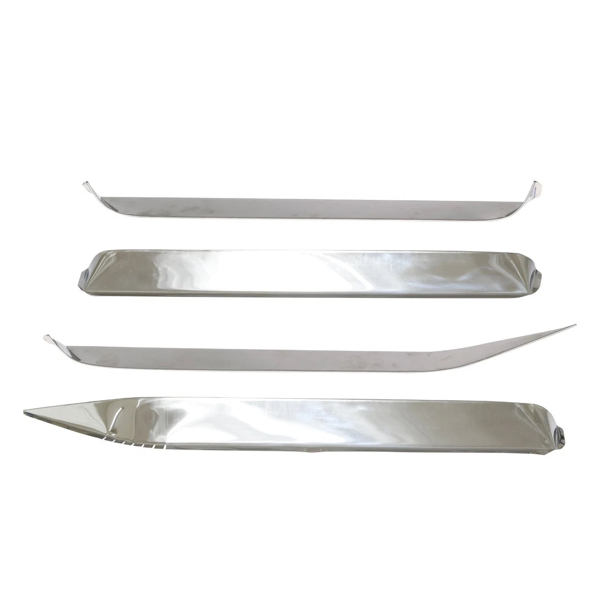 Set of 4 Chrome Weather Rain Visors for Toyota Corolla Sedan (1970–1982)