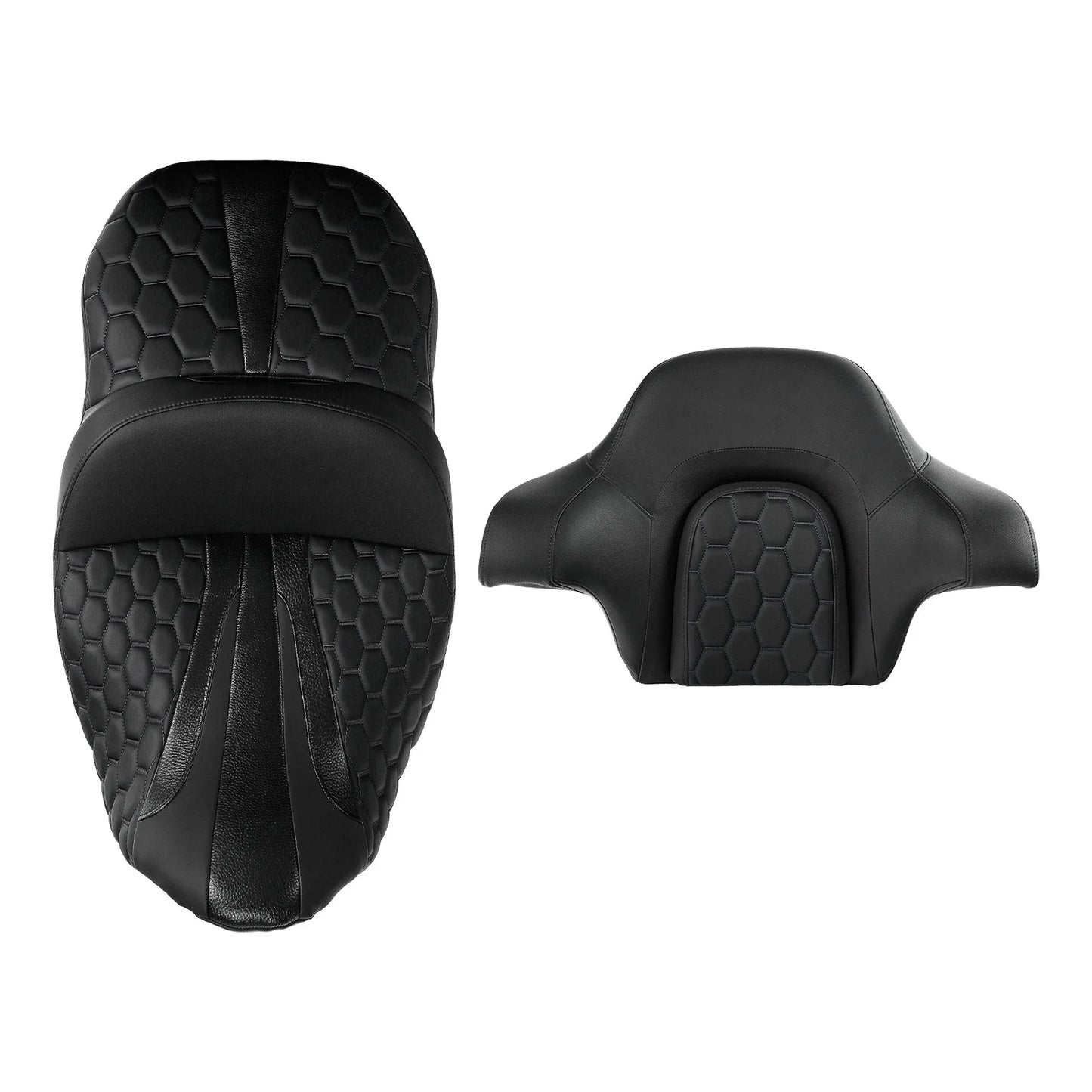Driver Passenger Gel Seat Backrest for Harley CVO Street Road Glide (2014-2023)