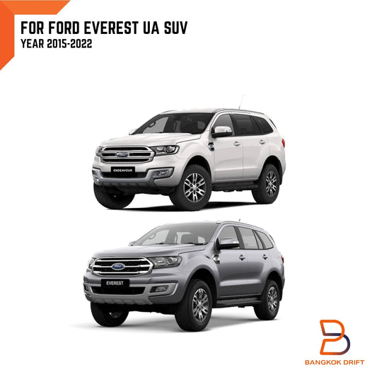 4x Black Door Step Protectors Sill Scuff Plates for Ford Everest (15-22)