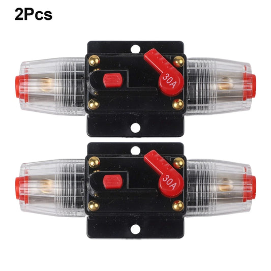 2 x 1224V DC 30A Resettable Fuse Breaker for Automotive Electrical Safety