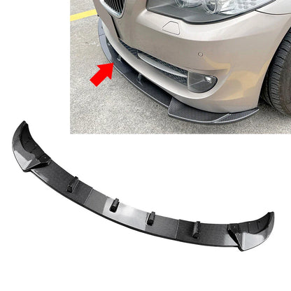 Carbon Look Front Bumper Spoiler Lip for BMW 5 Series F10 (2011-2014)
