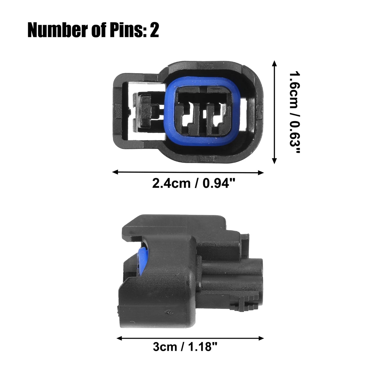 Set of 2 Fuel Injector Connector Adapters for Ford (No.1U2Z14S411BPA)