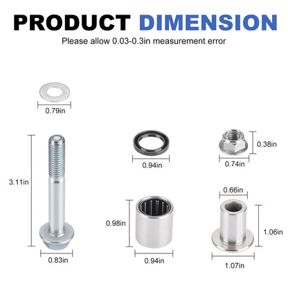 Front Upper A Arm Bushings Seal Kit for Kawasaki KFX400 (2003–2006)