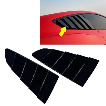 Rear Side Quarter Window Louvers Cover for Ford Mustang (2015–2023)