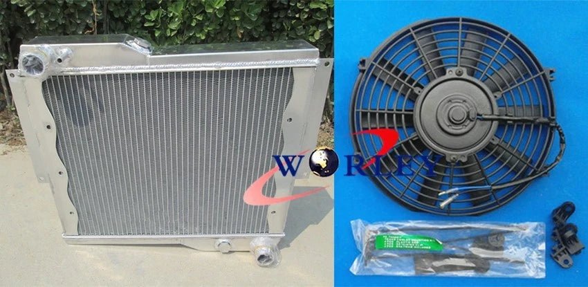 5 Rows Aluminum Radiator with Fan for Rover MG MGB GT V8 (1973–1976)
