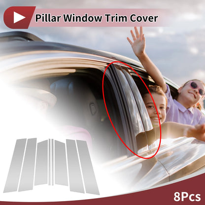 8 Pcs Car Door Pillar Window Trim for Mazda CX-50 (2023–2024) Chrome