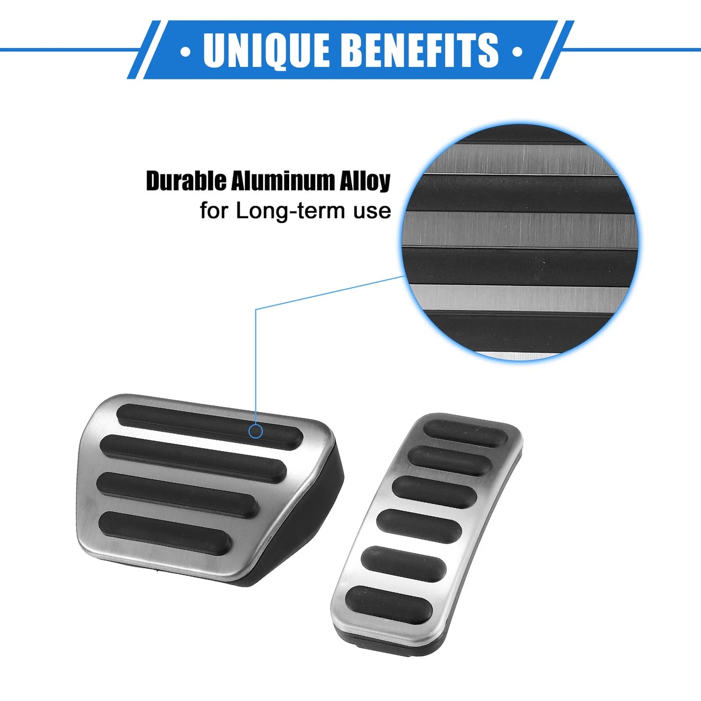 3 Pcs Gas Brake Foot Rest Pedal for Land Rover Range Rover (2013–2021)
