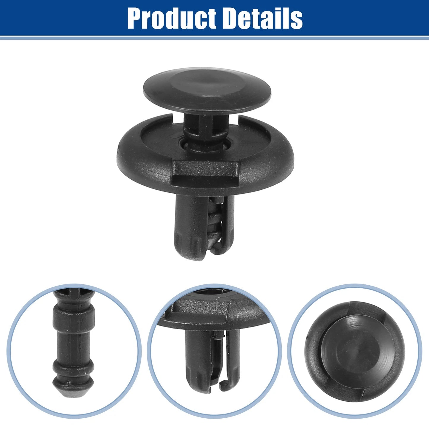 50 Pcs Radiator Cover Retainers Clips for Toyota 4Runner (No. 9046708217)