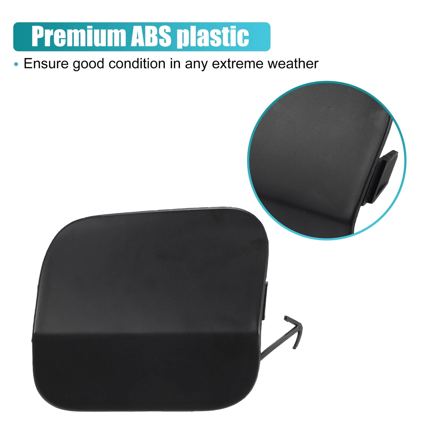 Front Left Bumper Tow Hook Cover for Toyota Highlander (2001–2023) No.52128-0E933 Black