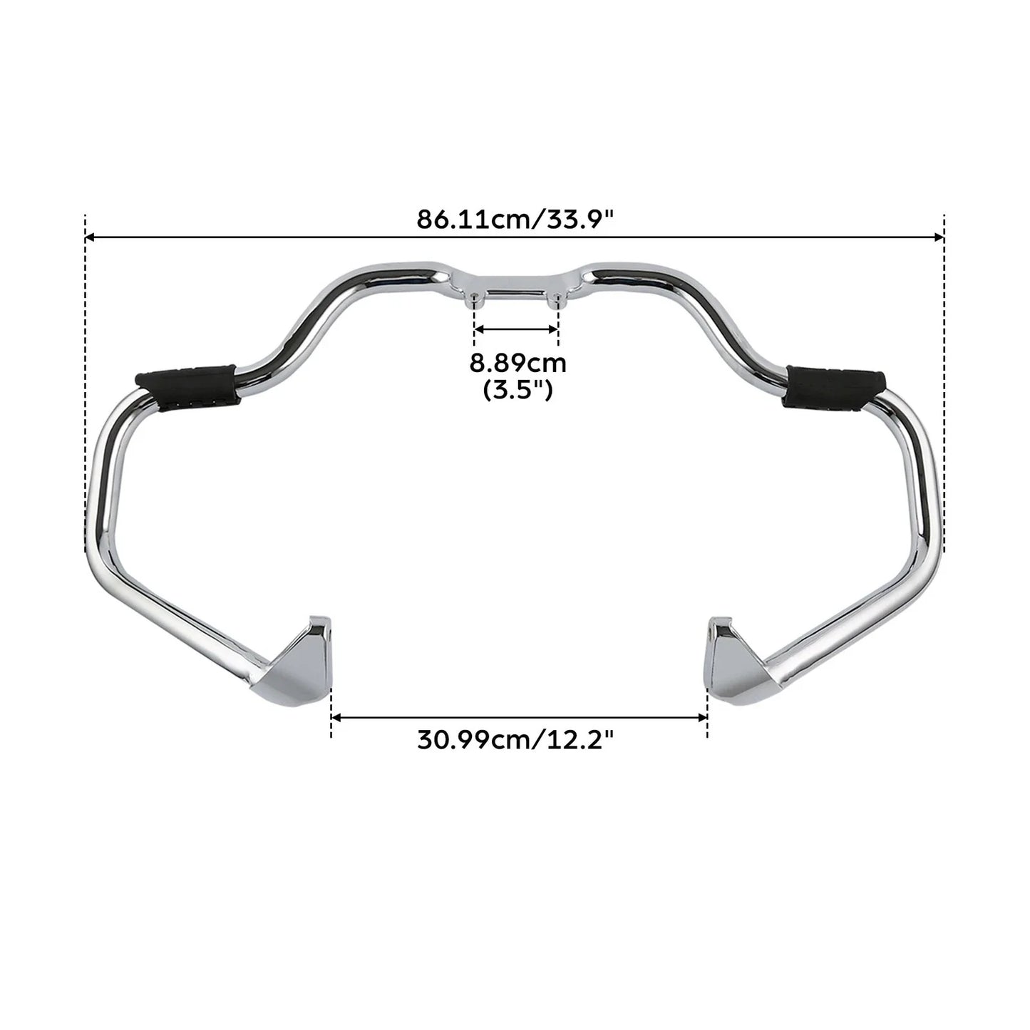 Chrome/Black Mustache Engine Guard Crash Bar for Indian Chieftain (2014-2025)