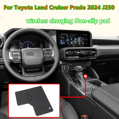 Wireless Charging Non-Slip Silicone Pad for Toyota Land Cruiser Prado (2024–2024)