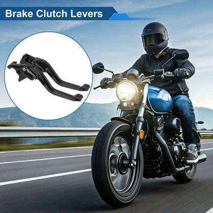 Short Brake Clutch Levers for Suzuki GSX-8S (2023–2025) 1 Pair Solid Black