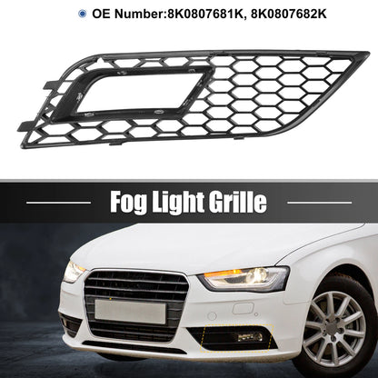 Set of 2 Front Bumper Fog Light Mesh Grille Covers for Audi A4 B8.5 (2013–2016) Chrome