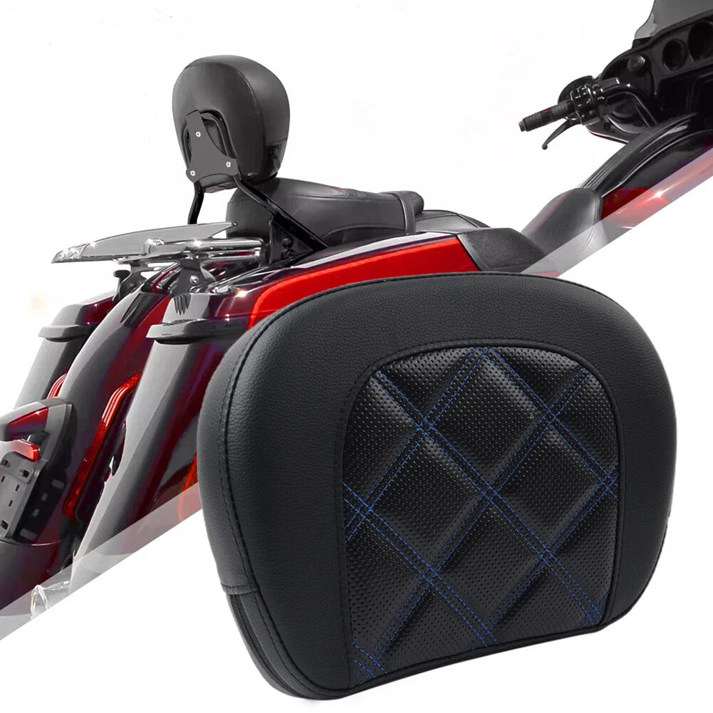 Black Rear Sissy Bar Backrest Pad for Harley Street Glide FLHX FLHXS (2006-2023)